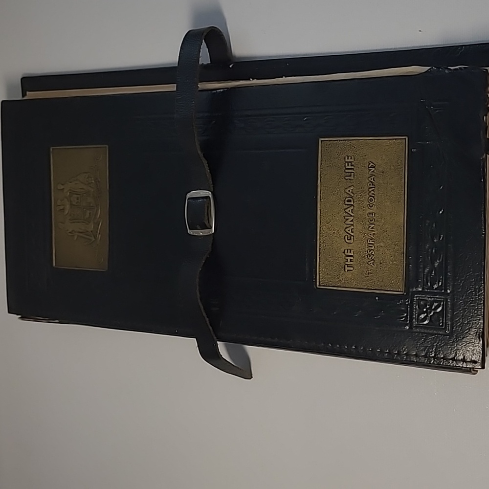Vintage document folder -canada life assurance company policies file folder